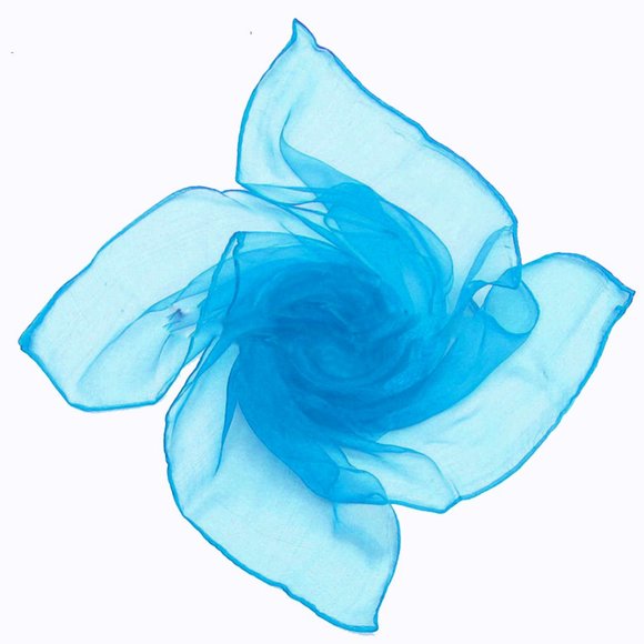 Turquoise Pinup Nylon chiffon head scarf rockabilly Retro - Picture 2 of 2